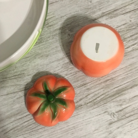 Tomato Vegetable Dip Platter Serving Plate Orange Green White Party Dinner - Picture 3 of 9